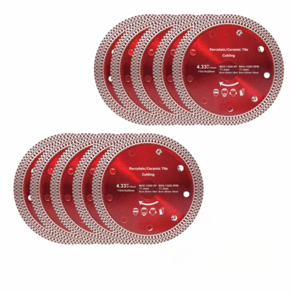 Disco de Corte de Diamante X-Blade de 4.33 pulgadas (Pack de 2 discos)
