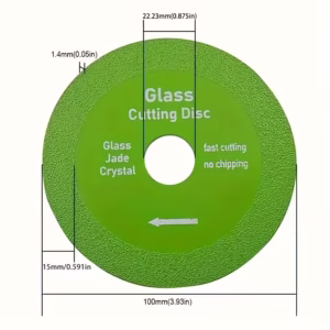 Set de 2 Discos Verdes de Corte de Vidrio de Alta Precisión